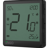 ENGO  EONEBATB Накладний Інтернет-термостат ZigBee 3.0, жив. Li-ion 3,7V (чорний)