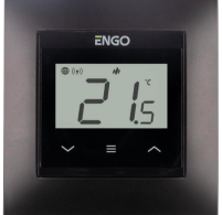 E55-B Інтернет-термостат, дротовий, вбудов. монтаж під рамку 55x55, 230В, WI-FI, чорний.