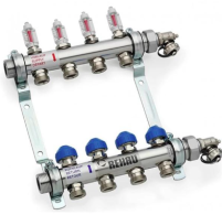 Розподільчий коллектор з витратомірами HKV-D 6 нержавіюча сталь