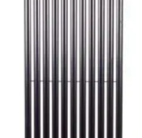 Дизайнерський трубчастий радіатор Elipse 1 1800мм/445 мм (Чорний  Ral 9005M)