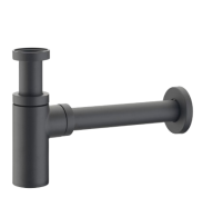 Сифон  McALPINE  для умивальника без зливу 120 BLACK чорний матовий