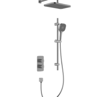 ARMATURA MALAGA Душова система з змішувачем, облад. термостатом,прихов.монтаж.,PVD GUN METAL GREY