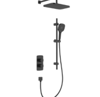 ARMATURA MALAGA Душова система з змішувачем, облад. термостатом,прихов. монтаж., BLACK