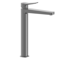 ARMATURA MALAGA Змішувач для умивальника настільний, в к-ті сифон click-clack, PVD GUN METAL GREY